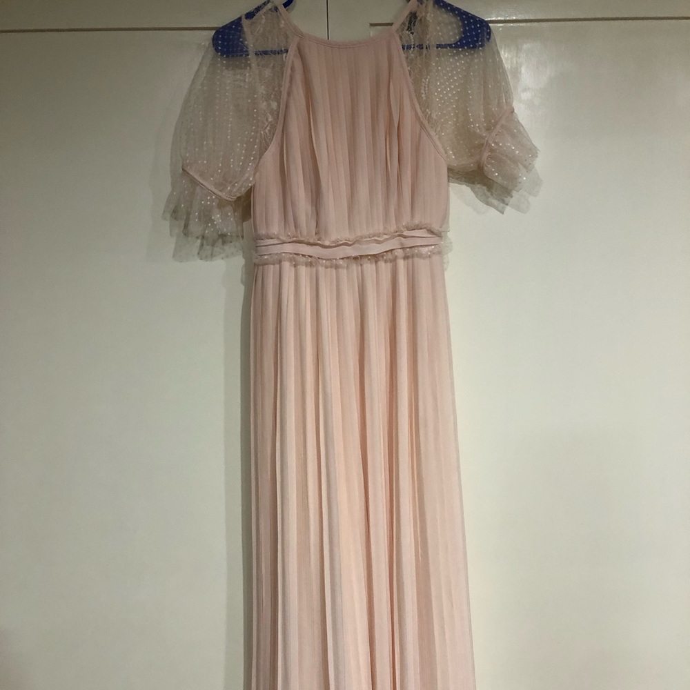 Light pink bridesmaid dress, sizeUK 12/US 8 Petite